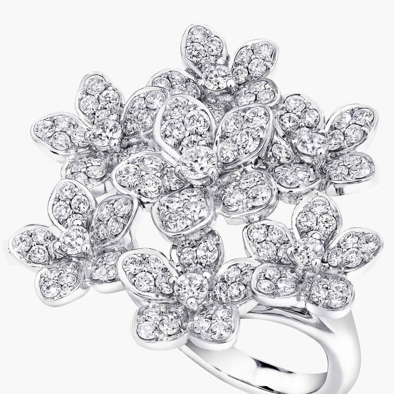 Wild Flower Large Diamond Cluster Ring