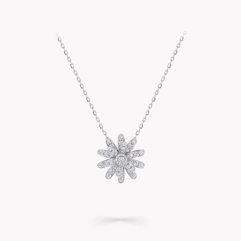 Small Wild Flower Diamond Pendant
