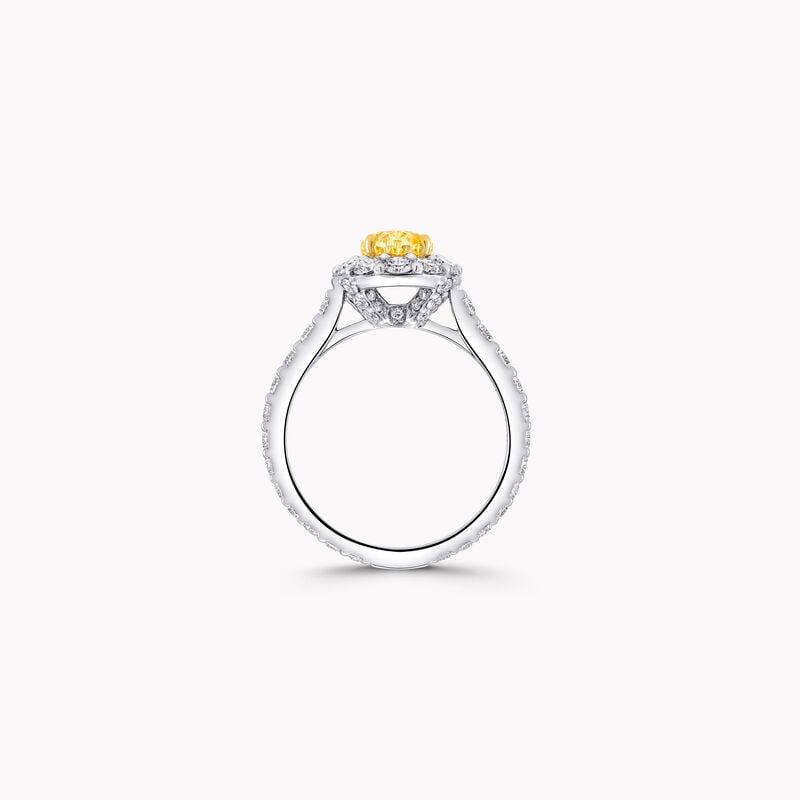 Icon Oval Yellow and White Diamond Engagement Ring