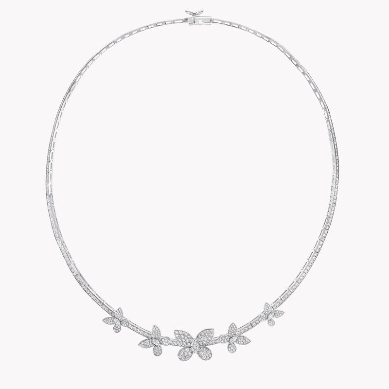 Pav&eacute; Butterfly Diamond Necklace