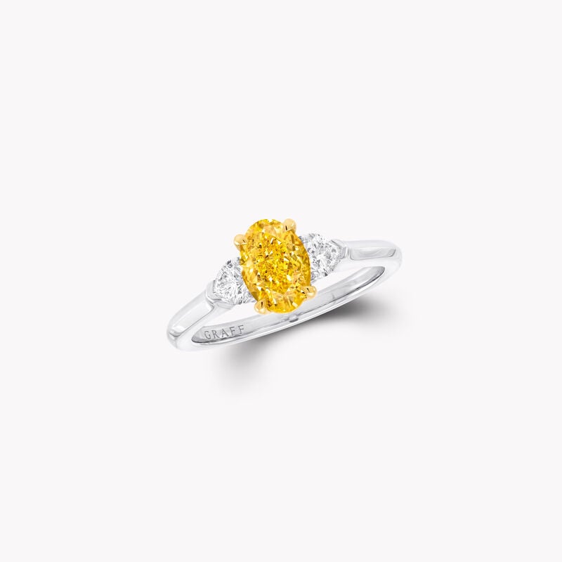 Promise Oval Yellow Diamond Engagement Ring
