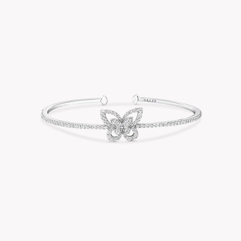 Butterfly Silhouette Diamond Bangle