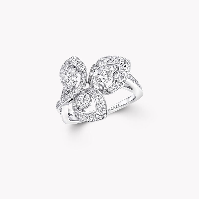 Bague en grappe de diamants Peony