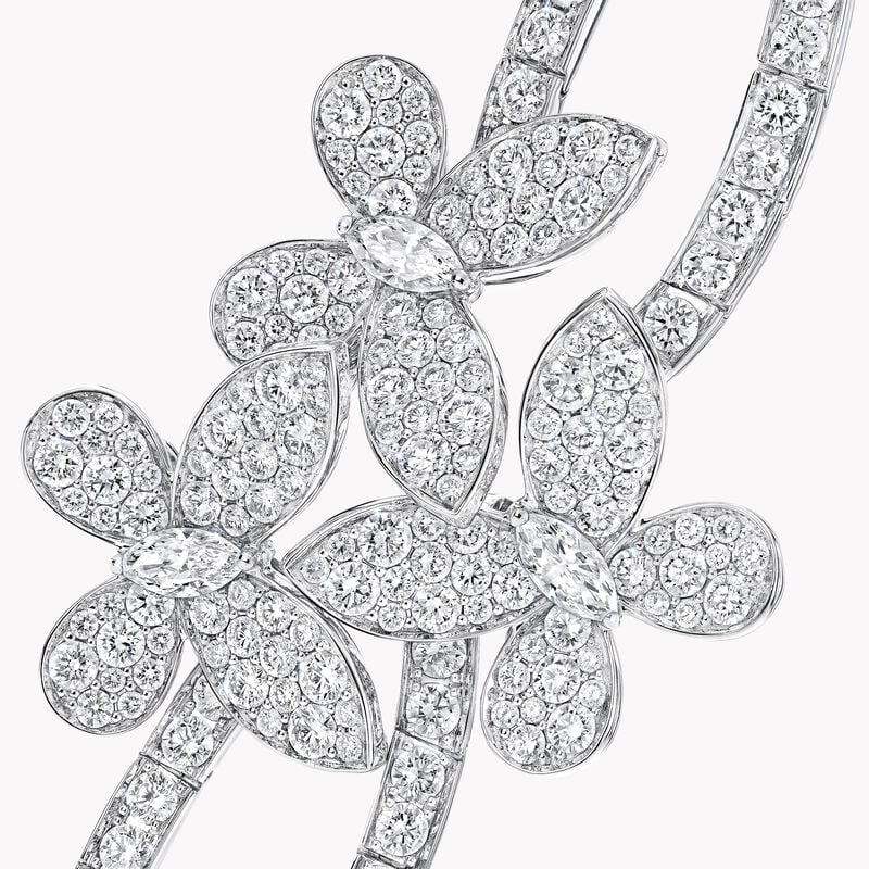 Triple Pav&eacute; Butterfly Diamond Bracelet
