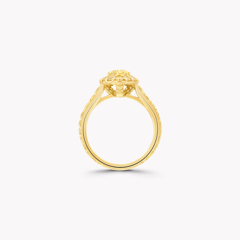 Icon Pear Cut Yellow Diamond Engagement Ring