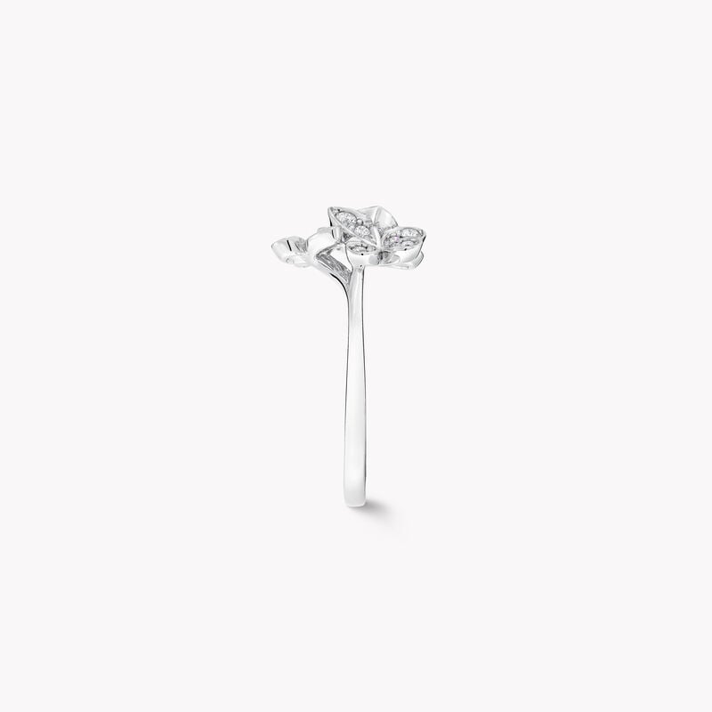 Mini bague en diamants triple pav&eacute; Butterfly