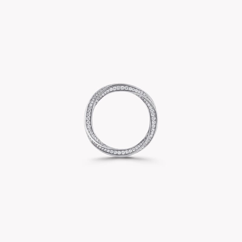 Spiral Pav&eacute; Diamond Band