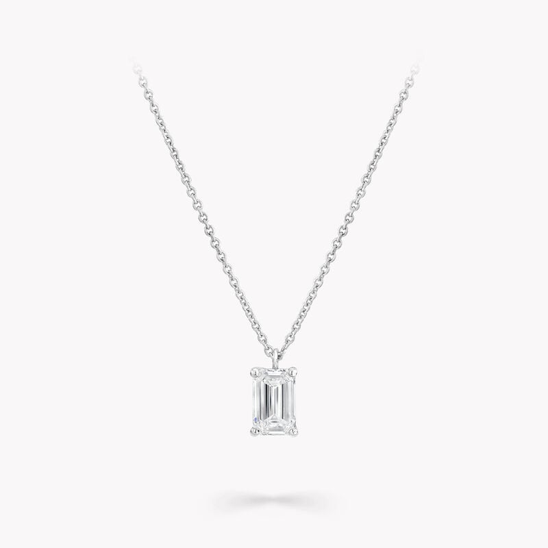 Emerald Cut Diamond Pendant