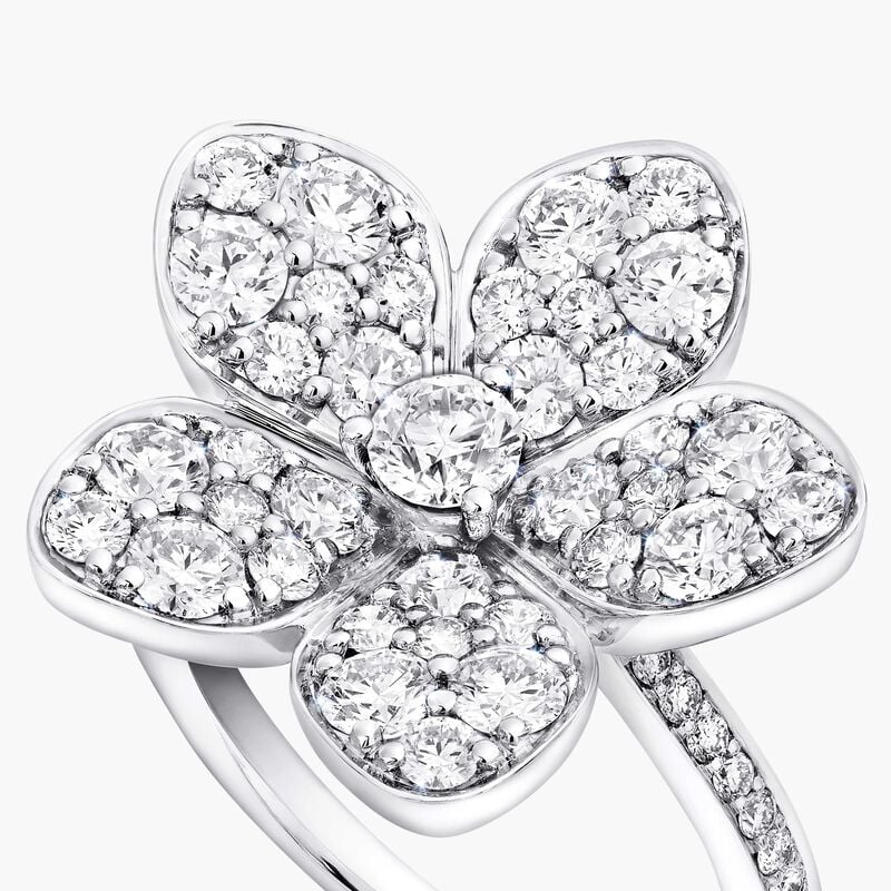 Wild Flower Large Pav&eacute; Diamond Ring