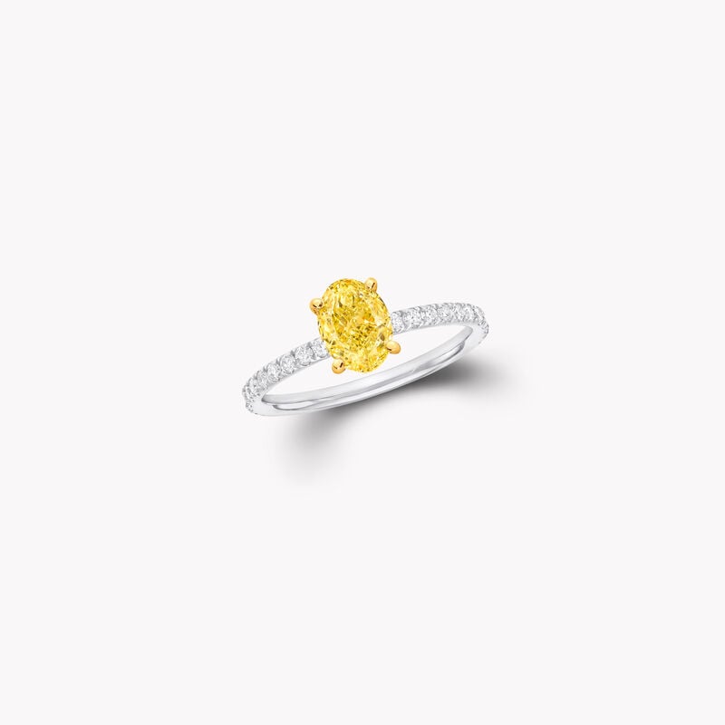 Foufou Oval Yellow Diamond Ring