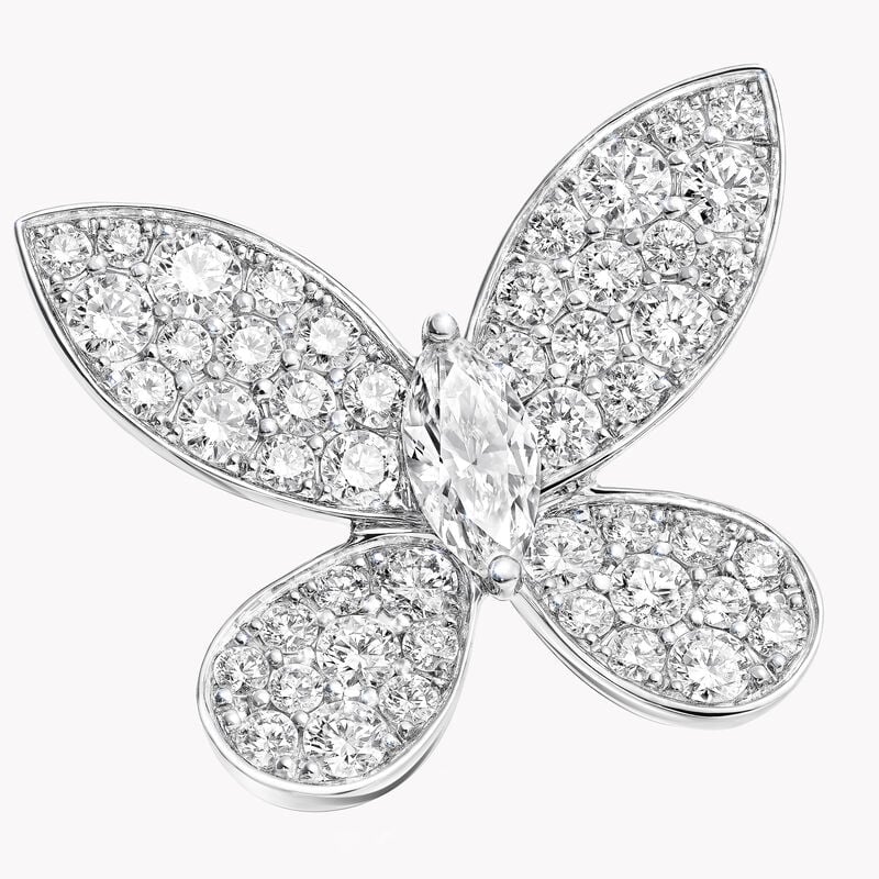 Pav&eacute; Butterfly Diamond Stud Earrings