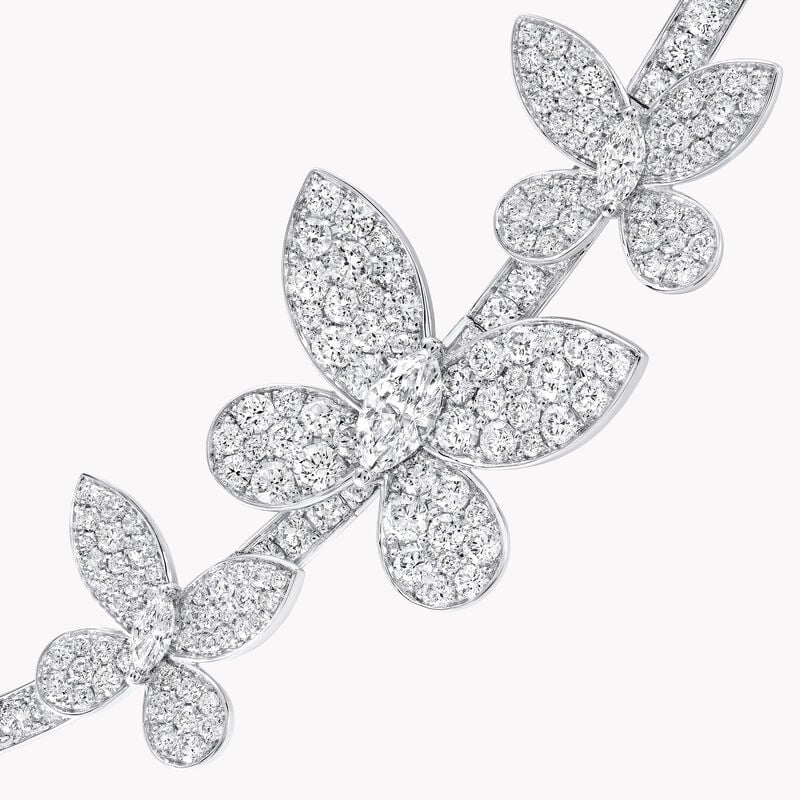 Pav&eacute; Butterfly Diamond Necklace