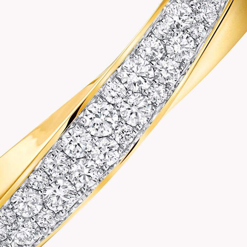Spiral Diamond Bangle