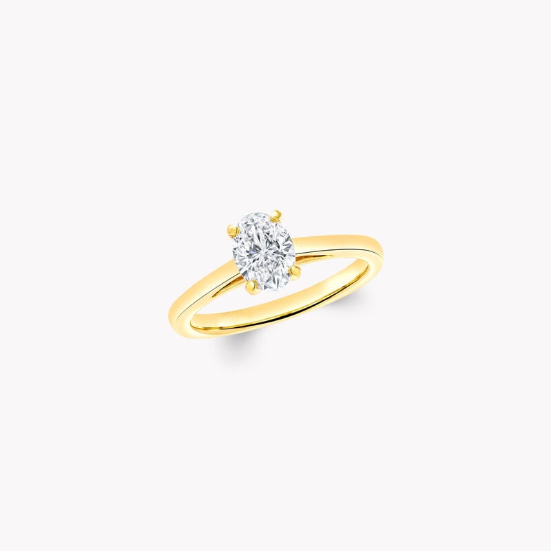 Bague de fian&ccedil;ailles ovale en diamants Paragon