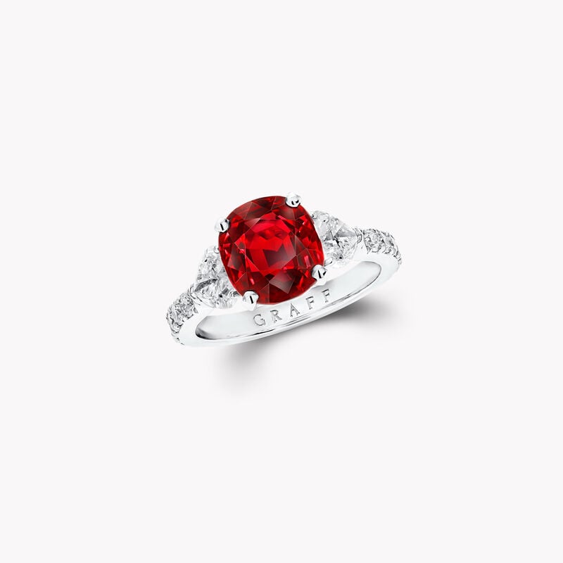 Promise Cushion Cut Ruby High Jewellery Ring