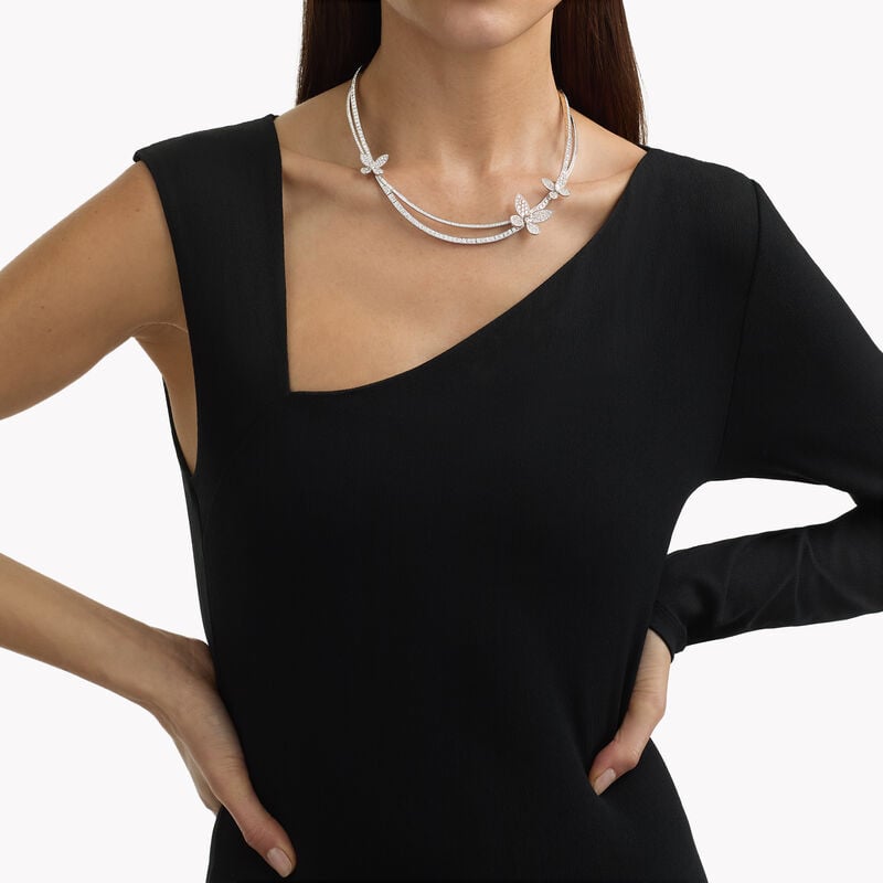 Pav&eacute; Butterfly Diamond Necklace