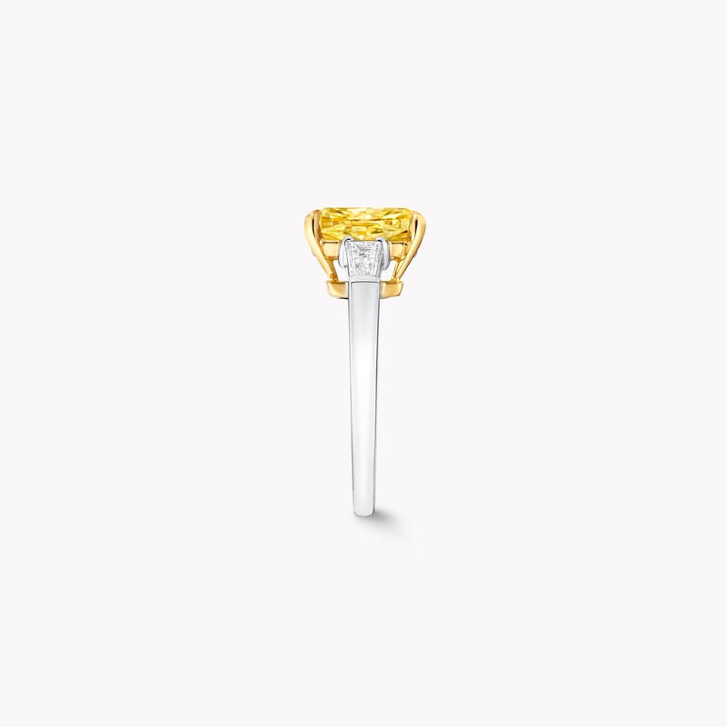 Promise Emerald Cut Yellow Diamond Engagement Ring