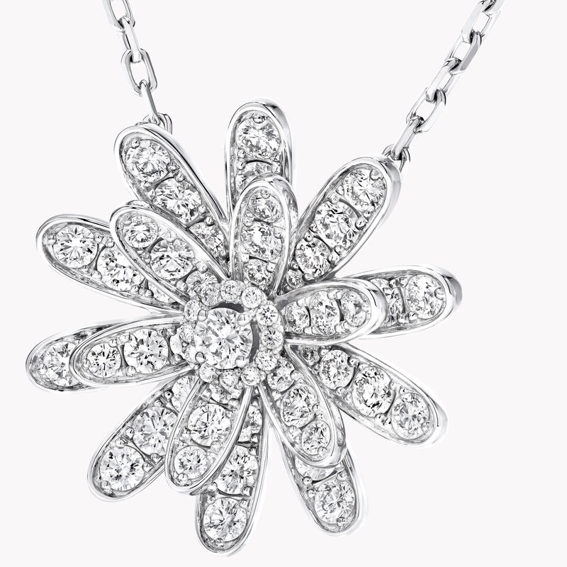 Small Wild Flower Diamond Pendant