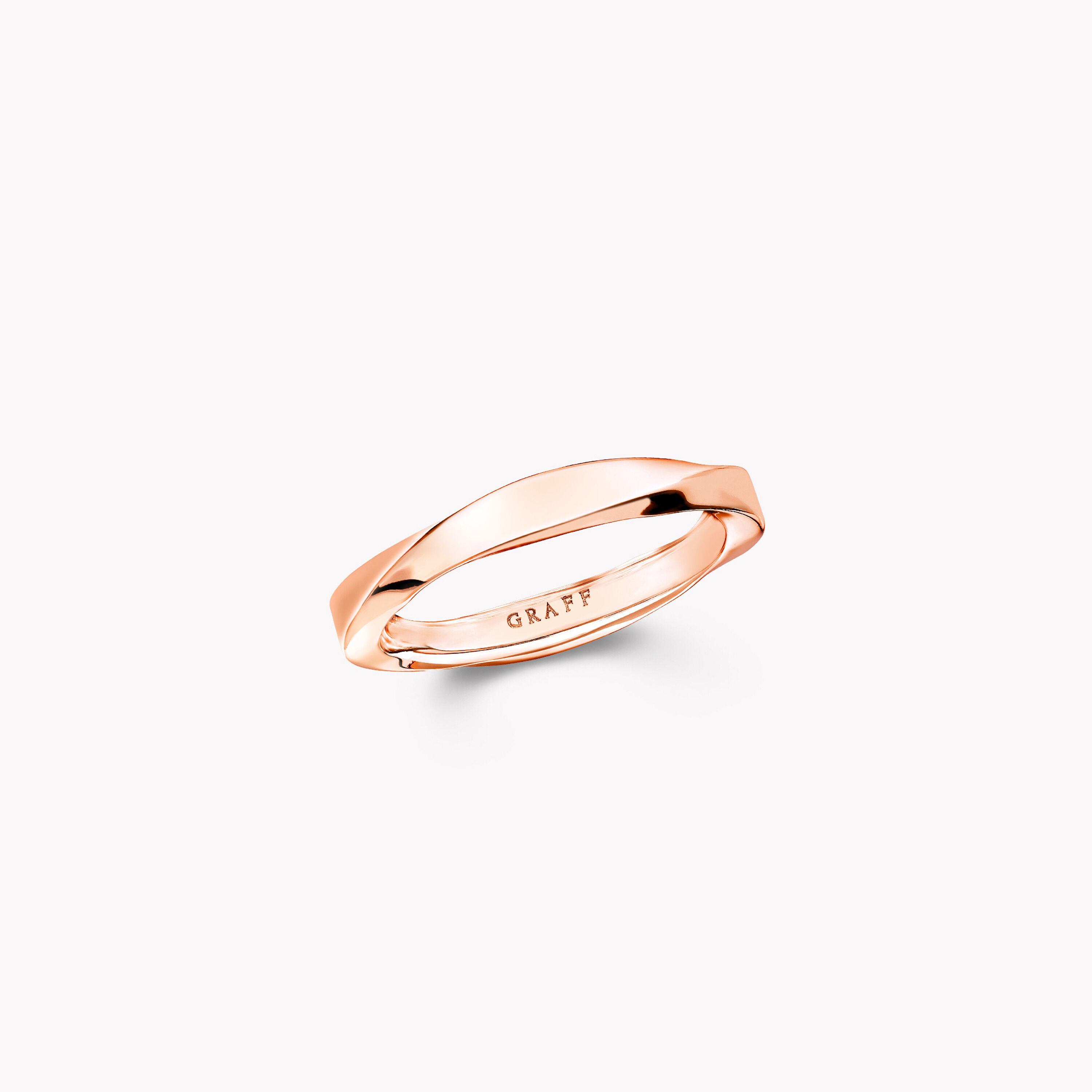 スパイラル ダイヤモンド&プレーンバンド セット, Rose Gold - Graff