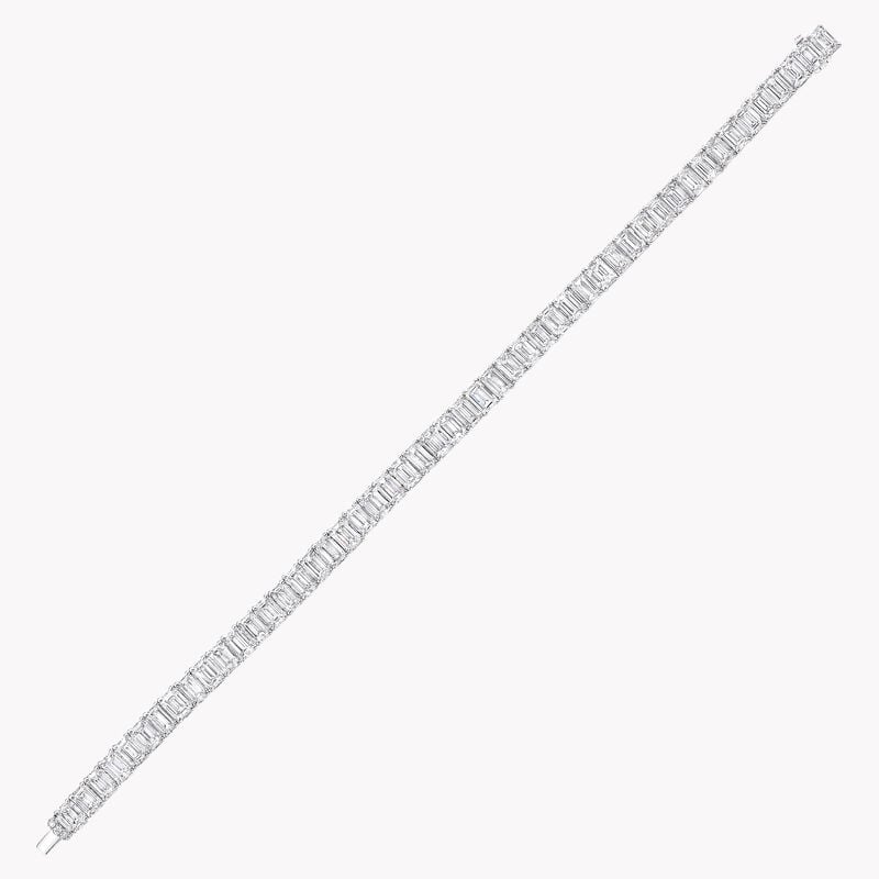 Slim Emerald Cut Diamond Bracelet