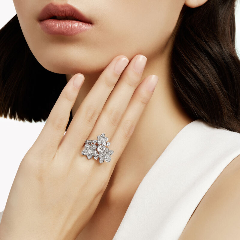 Wild Flower Diamond Cluster Ring