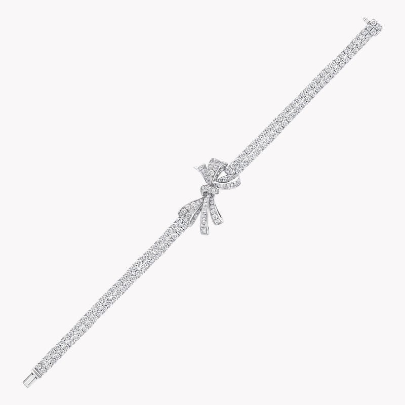 Tilda&rsquo;s Bow Classic Diamond Double Strand Bracelet