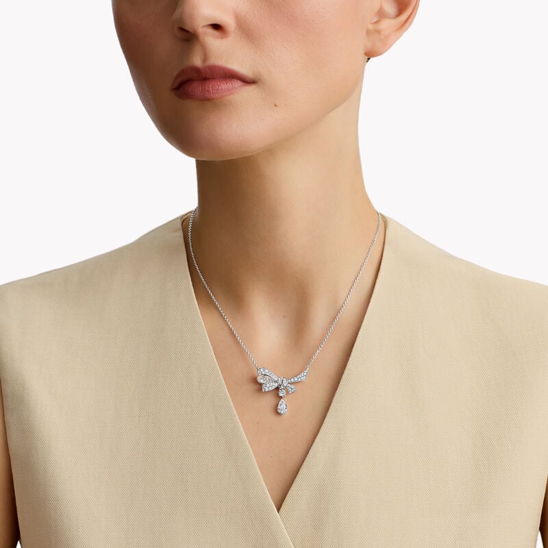 Tilda&rsquo;s Bow Diamond Drop Pendant