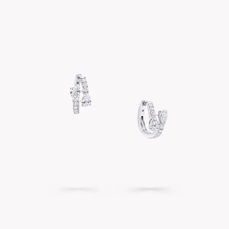 Duet Diamond Hoop Earrings