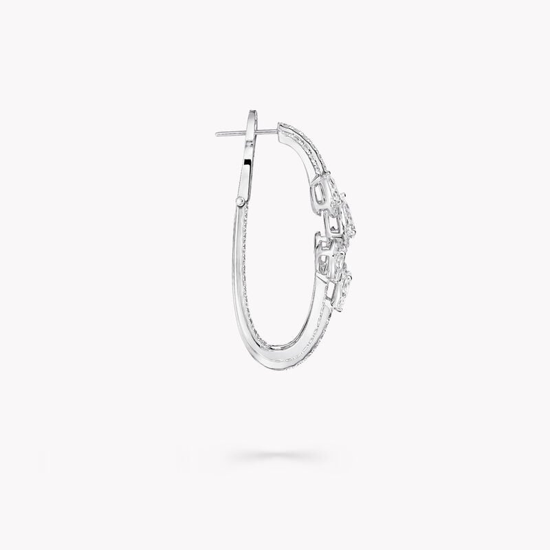 Duet Diamond Triple Hoop Earrings