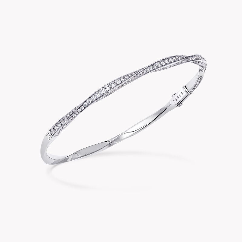 Spiral Pav&eacute; Diamond Bangle