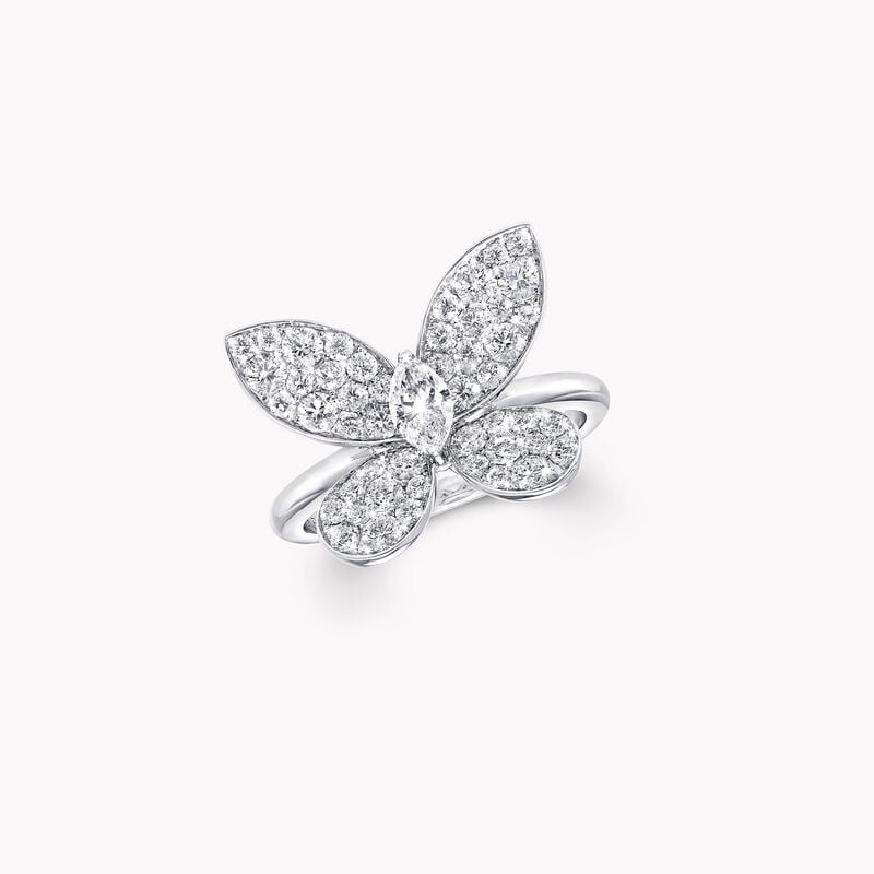 Bague en diamants Pav&eacute; Butterfly