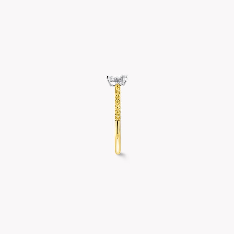 Butterfly Yellow Sapphire and Diamond Ring