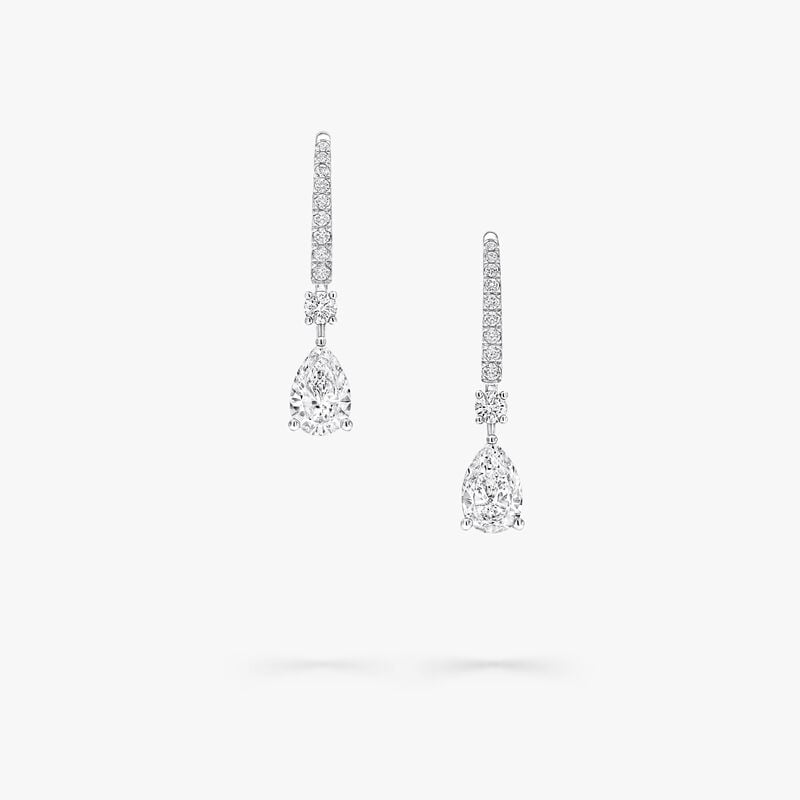 Pear Shape Diamond Solitaire Earrings