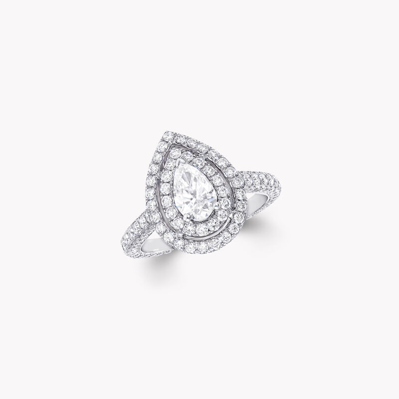 Twin Constellation Pear Shape Diamond Engagement Ring
