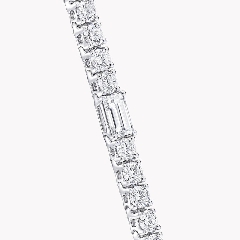 Round and Emerald Cut Diamond Bracelet