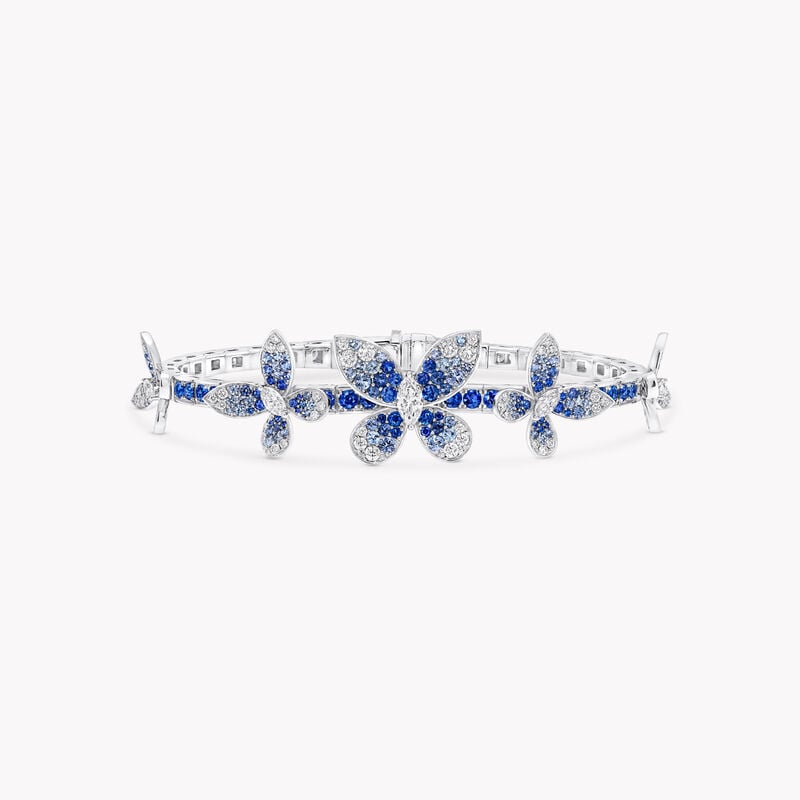 Butterfly Sapphire, Tourmaline and Diamond Bracelet