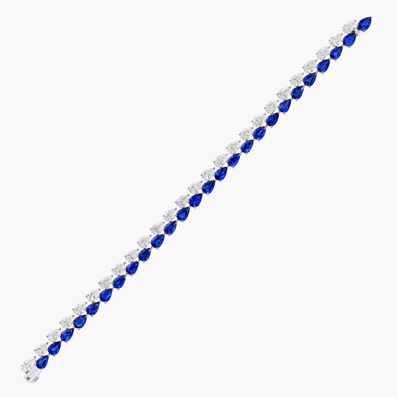 Pear Shape Sapphire and Diamond Bracelet