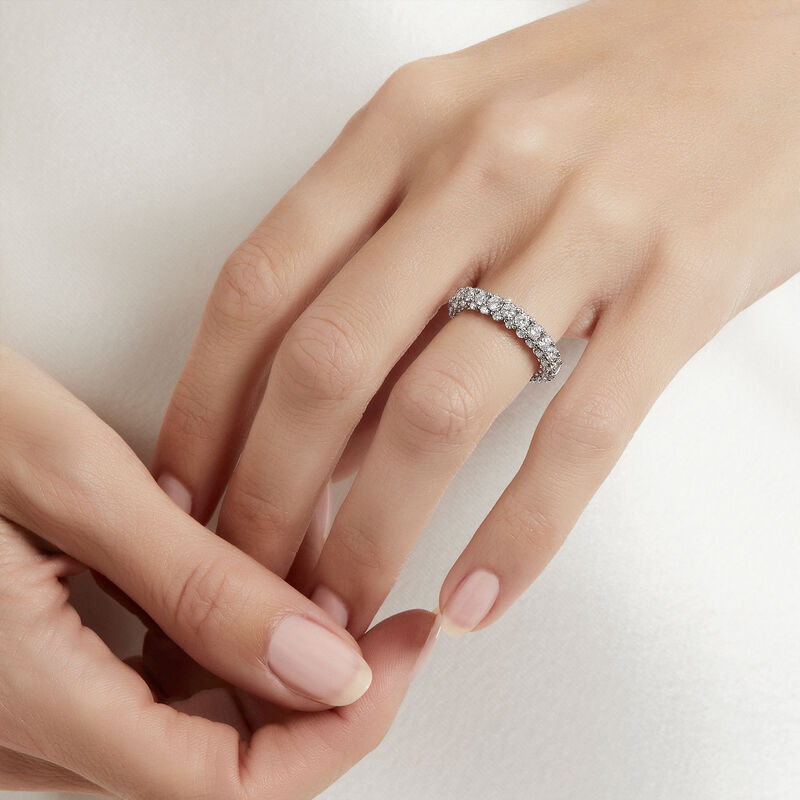 Triple Row Diamond Eternity Ring