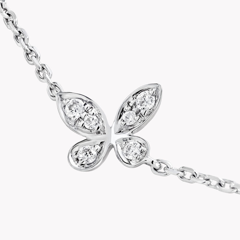 Pav&eacute; Butterfly Diamond Petite Necklace
