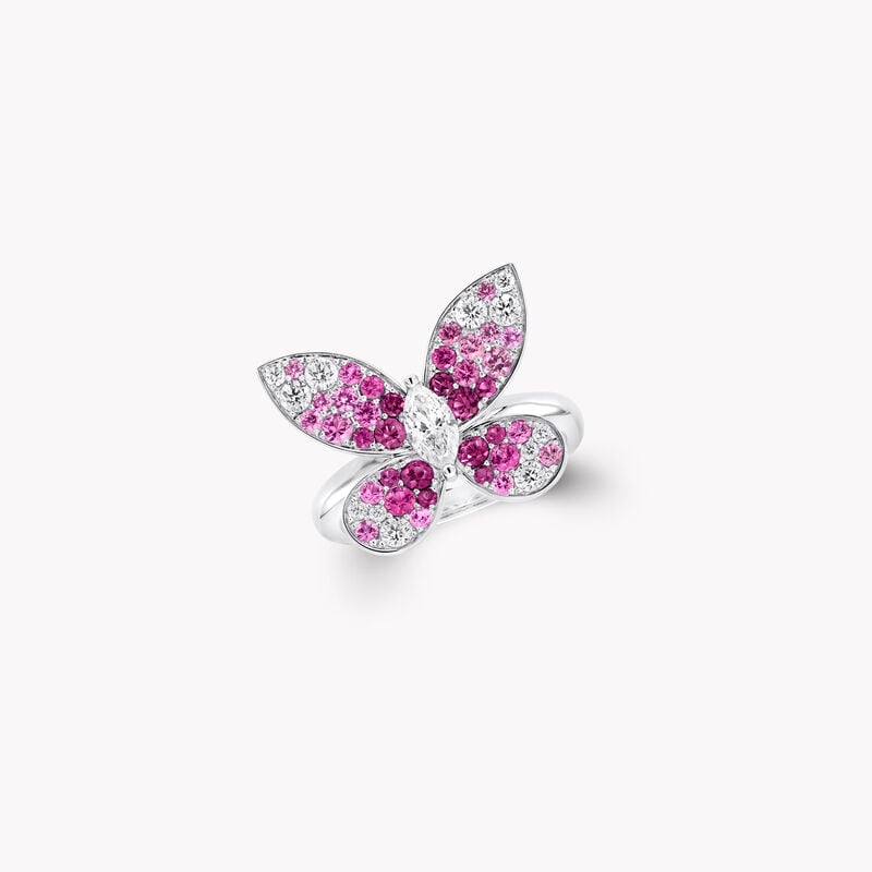 Butterfly Ruby, Pink Sapphire and Diamond Ring