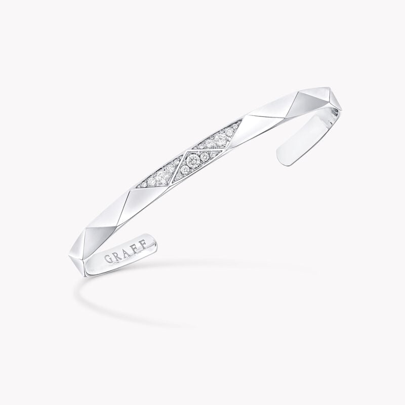 Laurence Graff Signature Faceted Diamond Bangle