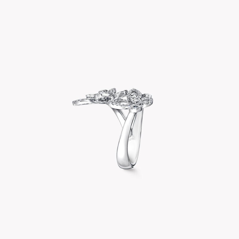 Triple Butterfly Silhouette Diamond Ring