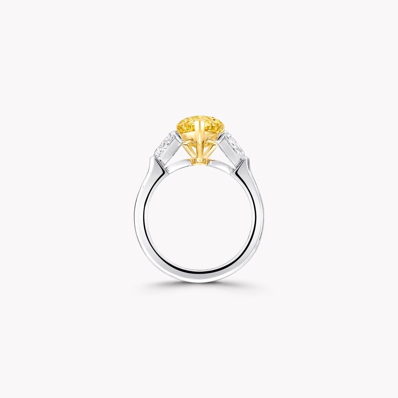 Promise Pear Shape Yellow Diamond Engagement Ring
