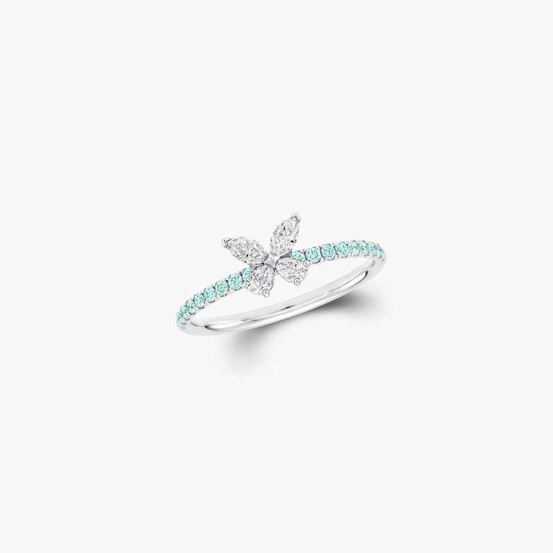 Butterfly Tourmaline and Diamond Ring