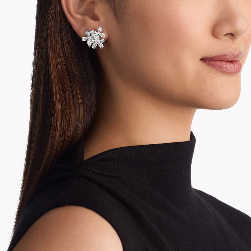 Triple Classic Butterfly Diamond Earrings