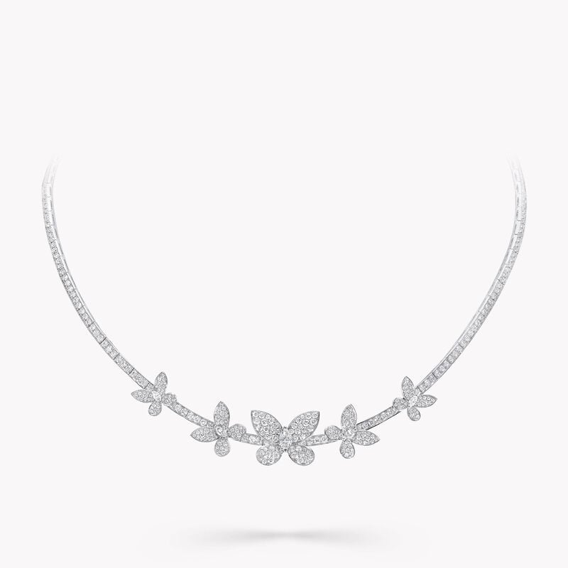 Pav&eacute; Butterfly Diamond Necklace