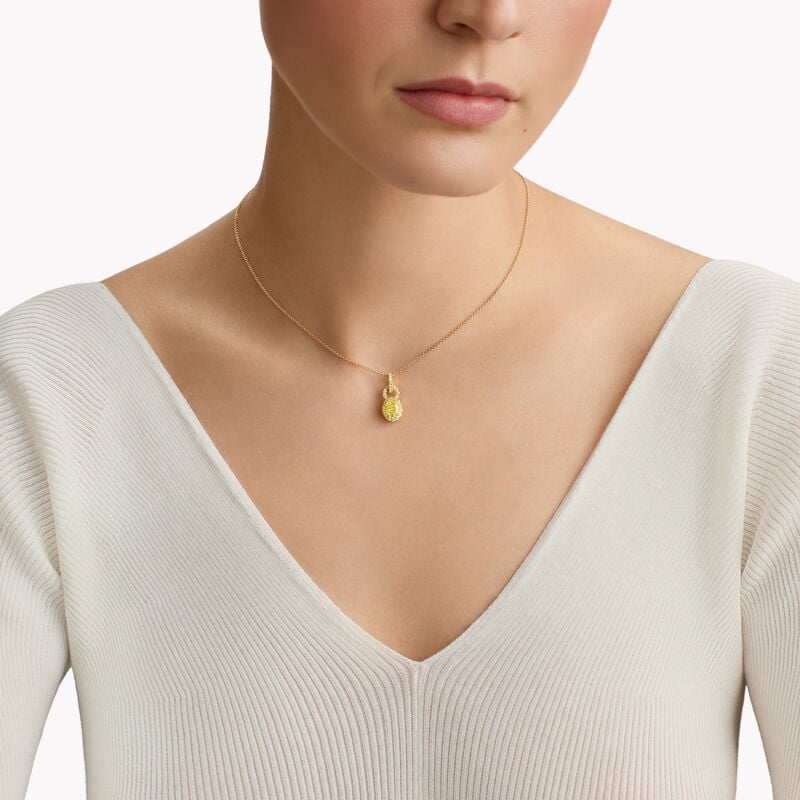 Icon 8 Oval Yellow Diamond Pendant