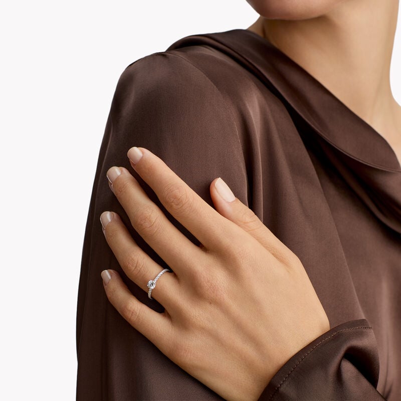 Bague Foufou avec diamant brillant rond 