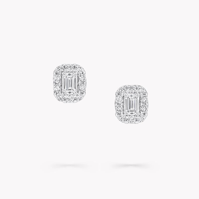 Icon Emerald Diamond Stud Earrings