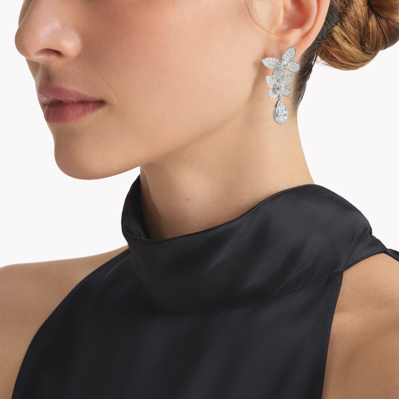 Pav&eacute; Butterfly Diamond Earrings